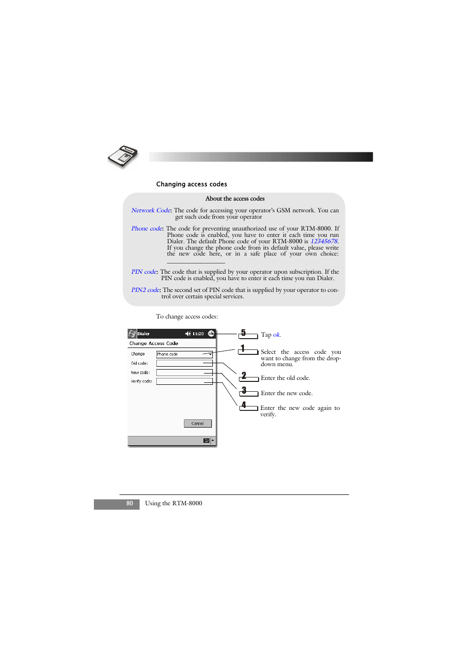 Keys Fitness GSM/GPRS Compact Flash Card RTM-8000 User Manual | Page 90 / 112