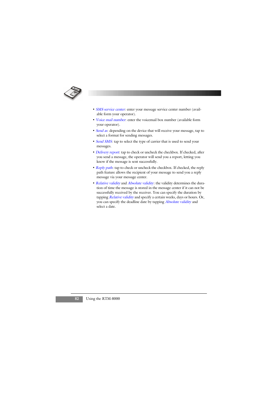 Keys Fitness GSM/GPRS Compact Flash Card RTM-8000 User Manual | Page 92 / 112