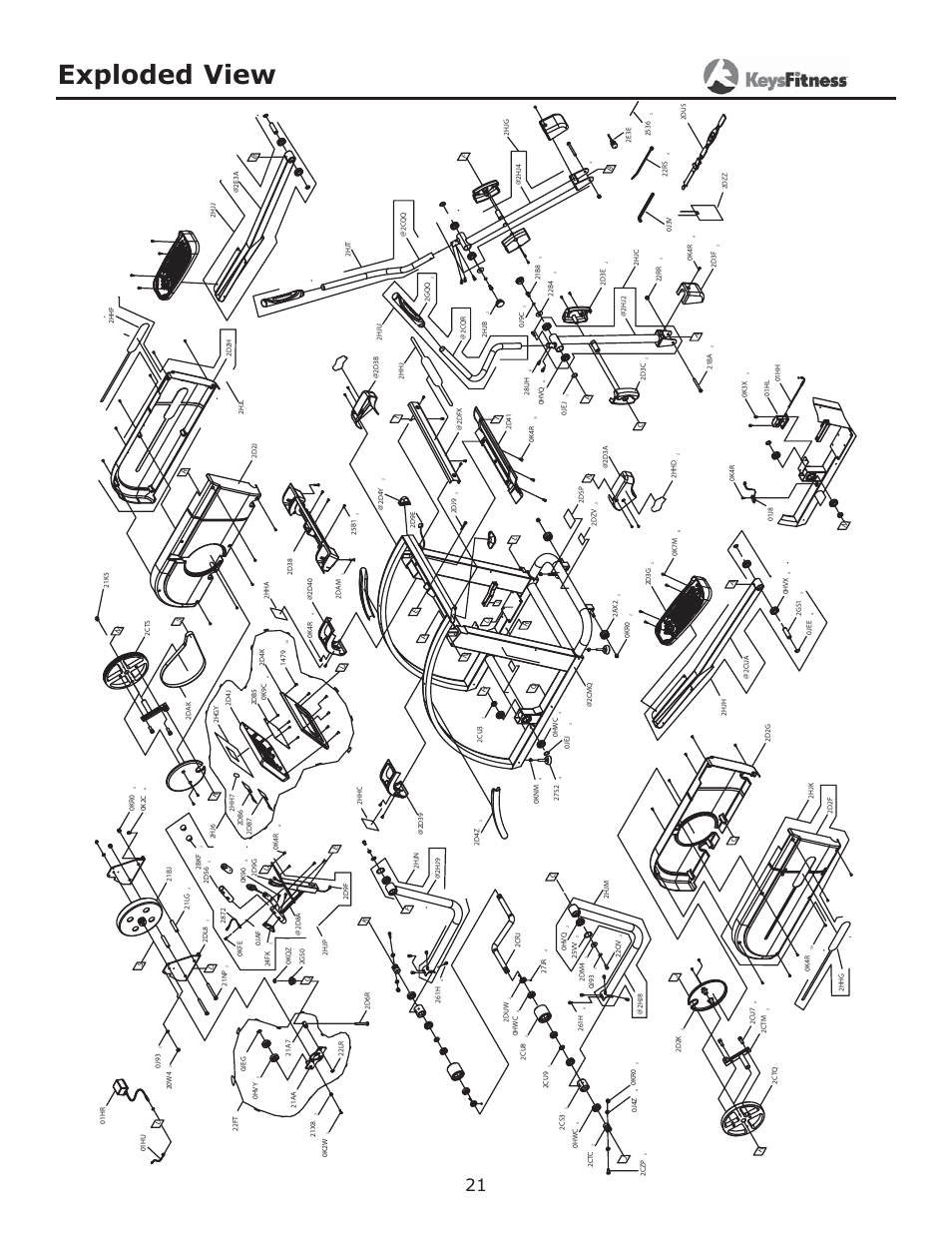 Exploded view | Keys Fitness CG2 User Manual | Page 21 / 23