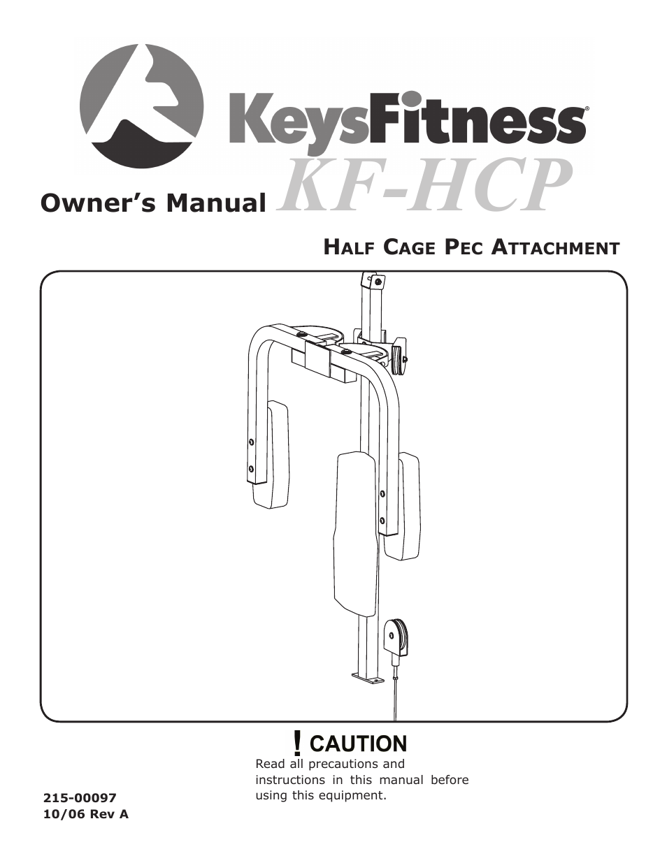 Keys Fitness Half Cage PeC Attachment KF-HCP User Manual | 14 pages