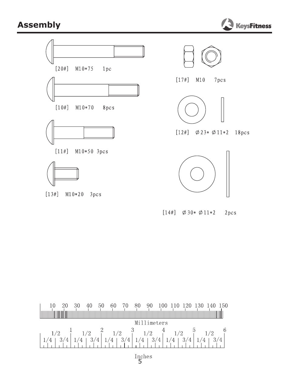Assembly | Keys Fitness Half Cage PeC Attachment KF-HCP User Manual | Page 5 / 14