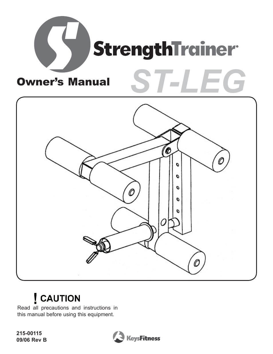 Keys Fitness Strength Trainer ST-LEG User Manual | 9 pages