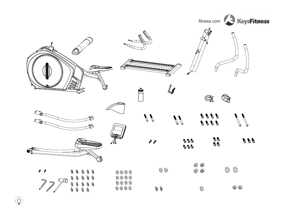 Hf g1 e1, K1 k2, P1 p2 | E2 g2, Tools | Keys Fitness Stepper Machine E2-0 User Manual | Page 5 / 36