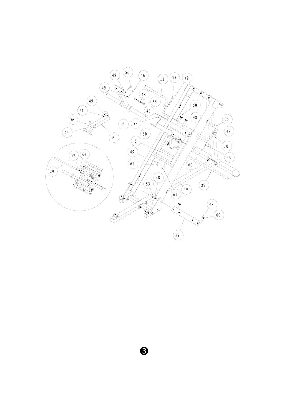 Assembly, Step 2 | Keys Fitness LEG PRESS / HACK SQUAT KPS-LPHS User Manual | Page 5 / 12