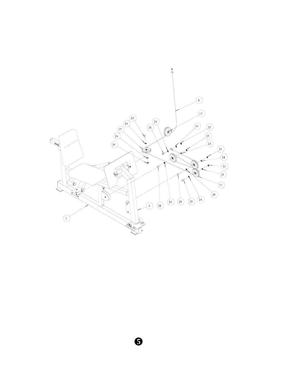 Assembly, Step 4 | Keys Fitness Leg Press Attachment KPS-LP1 User Manual | Page 7 / 12