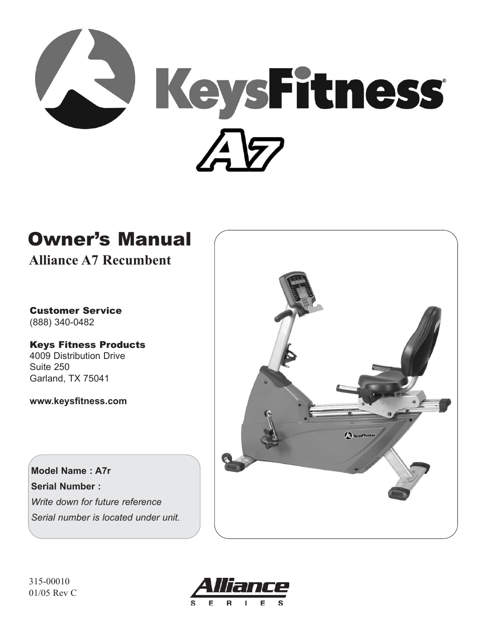 Keys Fitness A7r User Manual | 25 pages