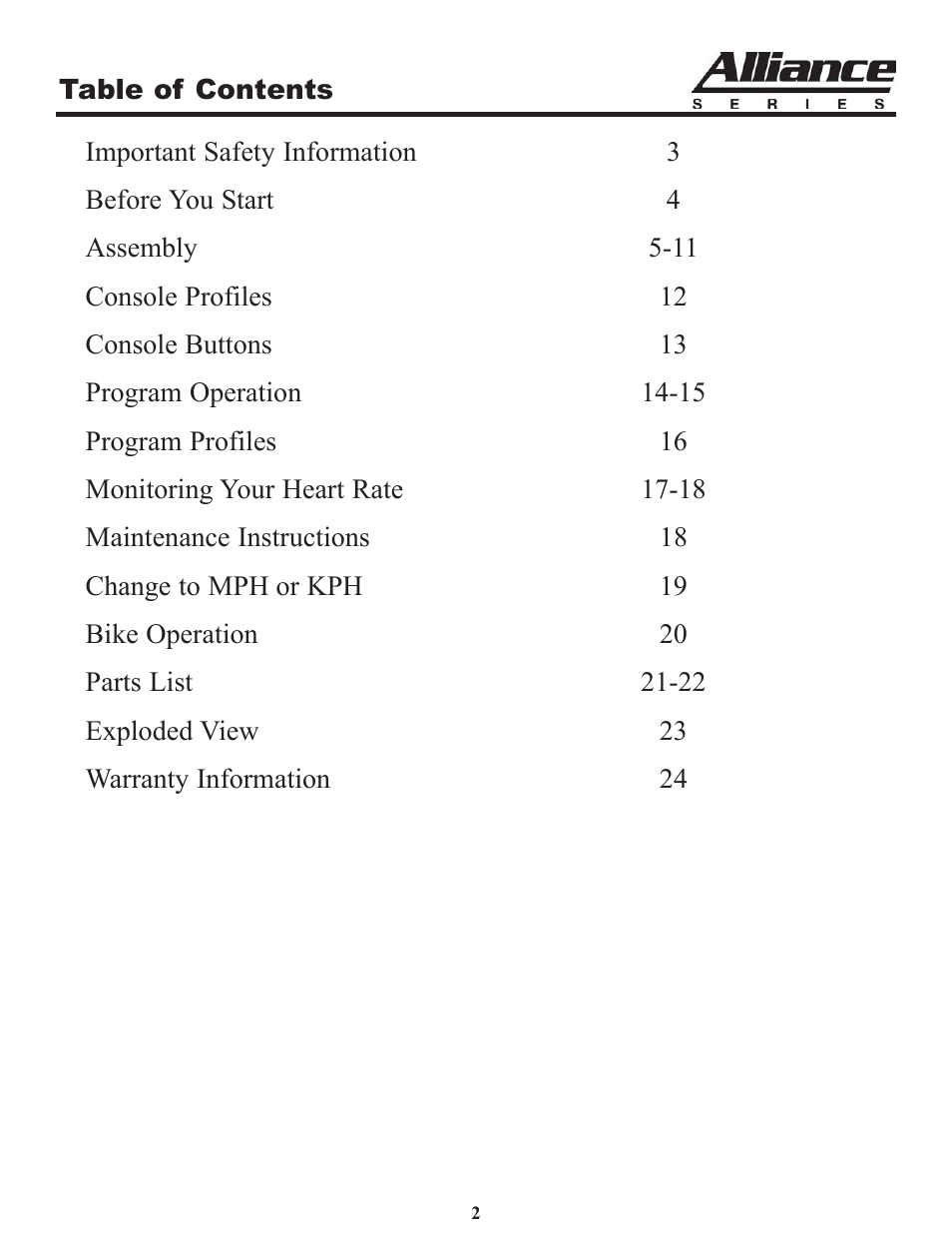 Keys Fitness A7r User Manual | Page 2 / 25