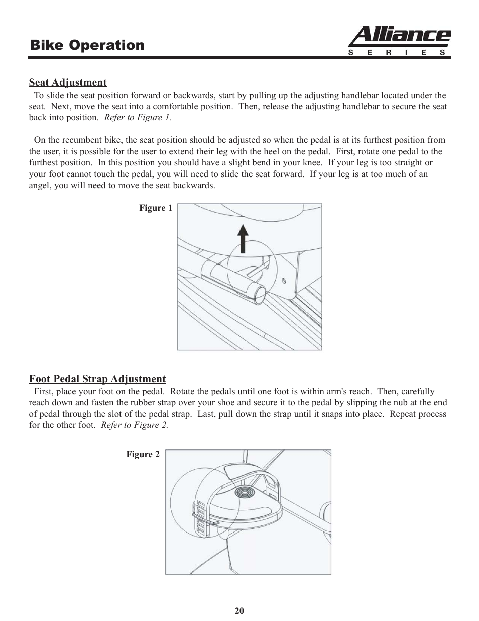 Bike operation | Keys Fitness A7r User Manual | Page 20 / 25