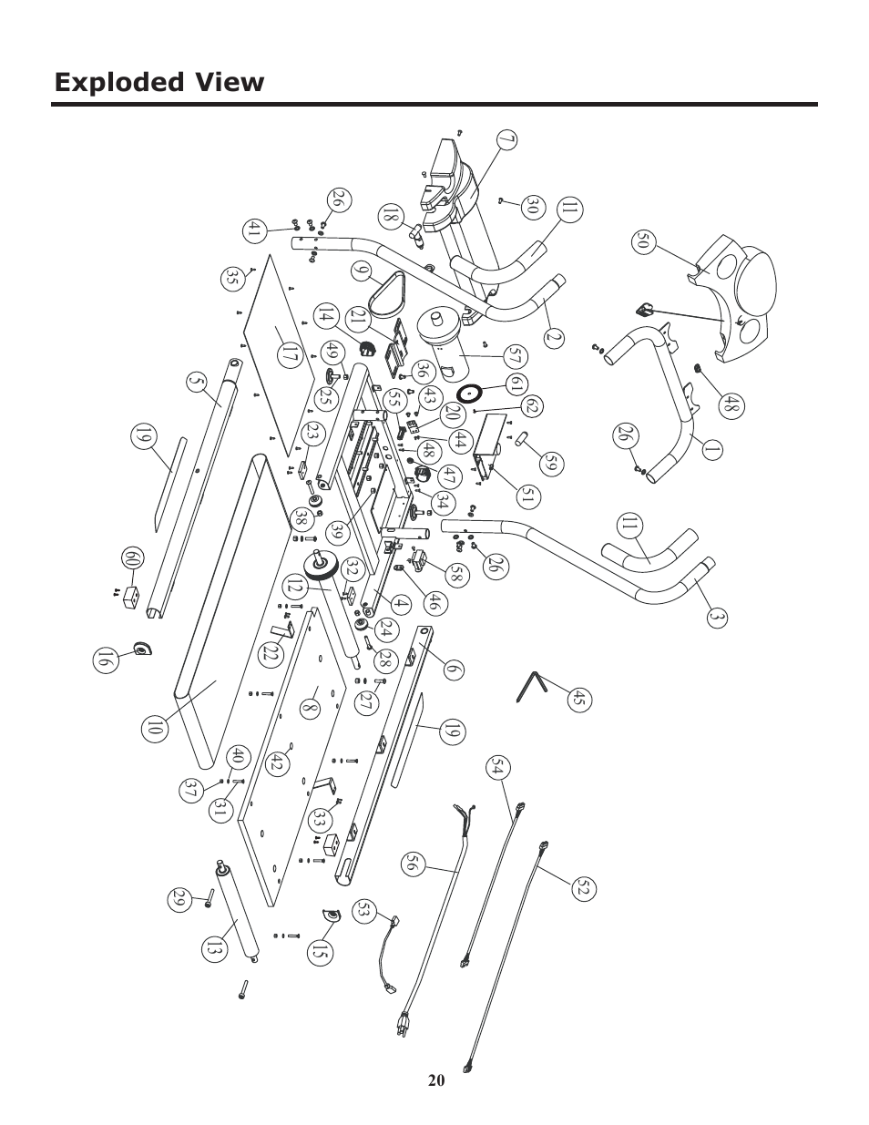Exploded view | Keys Fitness HT403T User Manual | Page 20 / 22