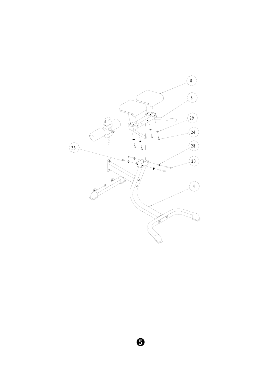 Step 4, Assembly | Keys Fitness ROMAN CHAIR KPS-RC User Manual | Page 7 / 12