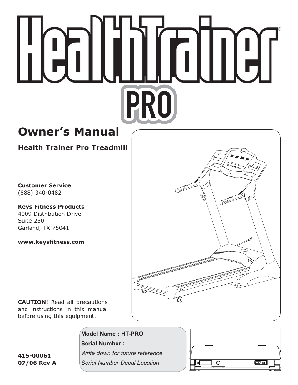 Keys Fitness HT-PRO User Manual | 29 pages