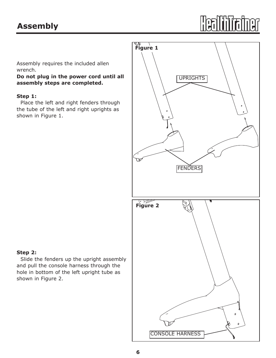 Assembly | Keys Fitness HT-PRO User Manual | Page 6 / 29