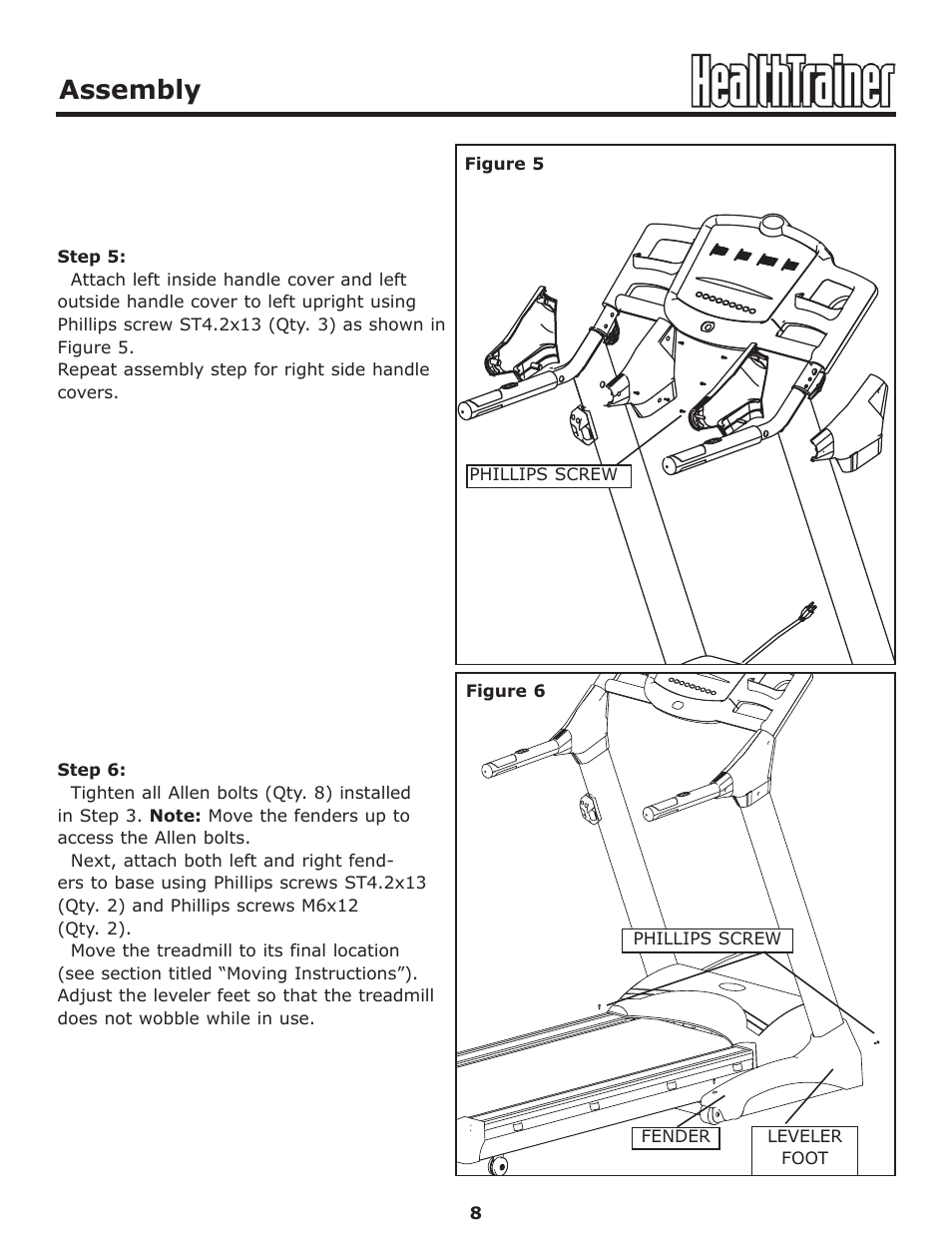 Assembly | Keys Fitness HT-PRO User Manual | Page 8 / 29
