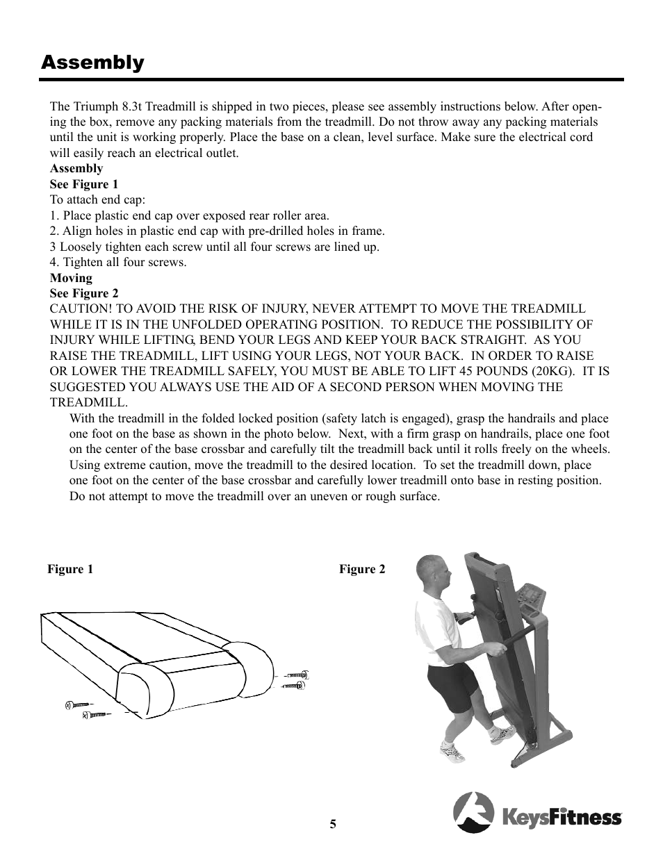 Assembly | Keys Fitness Triumph 8.3 TRI-8.3t User Manual | Page 5 / 20