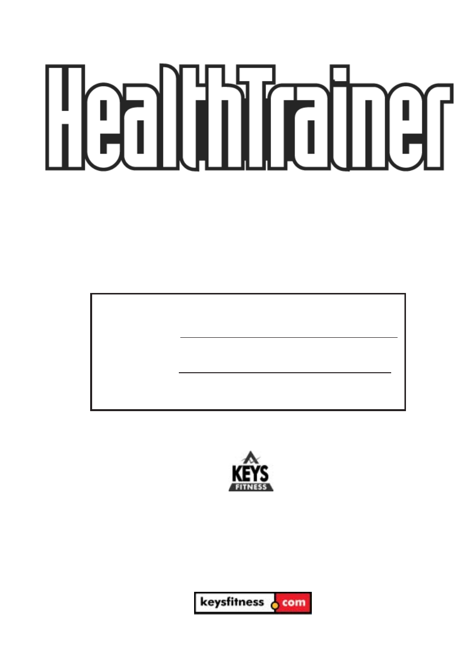 Keys Fitness HT901 User Manual | 22 pages