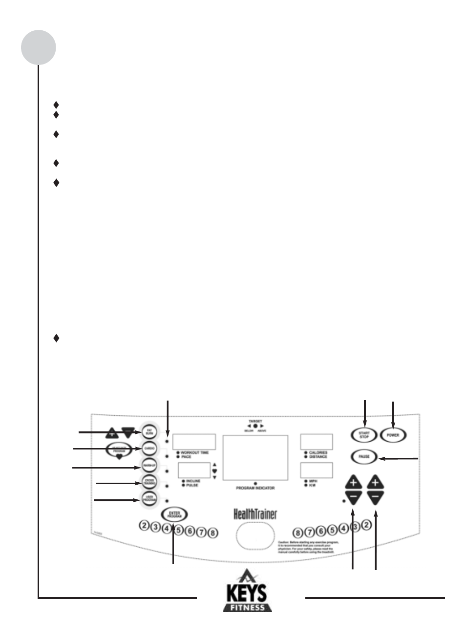 Program and operating instructions, Program mode | Keys Fitness HT901 User Manual | Page 11 / 22