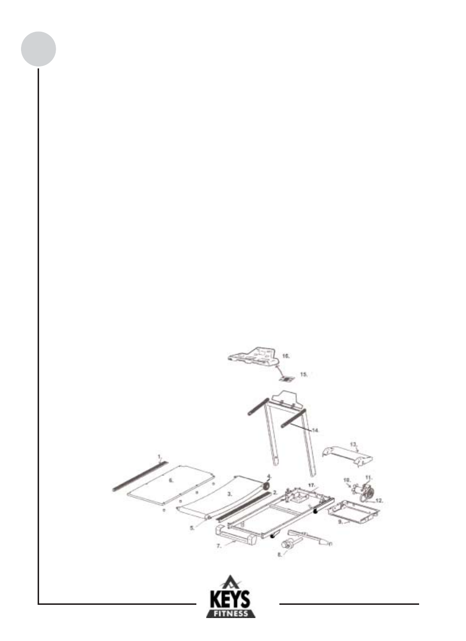 Parts & diagrams | Keys Fitness HT901 User Manual | Page 21 / 22