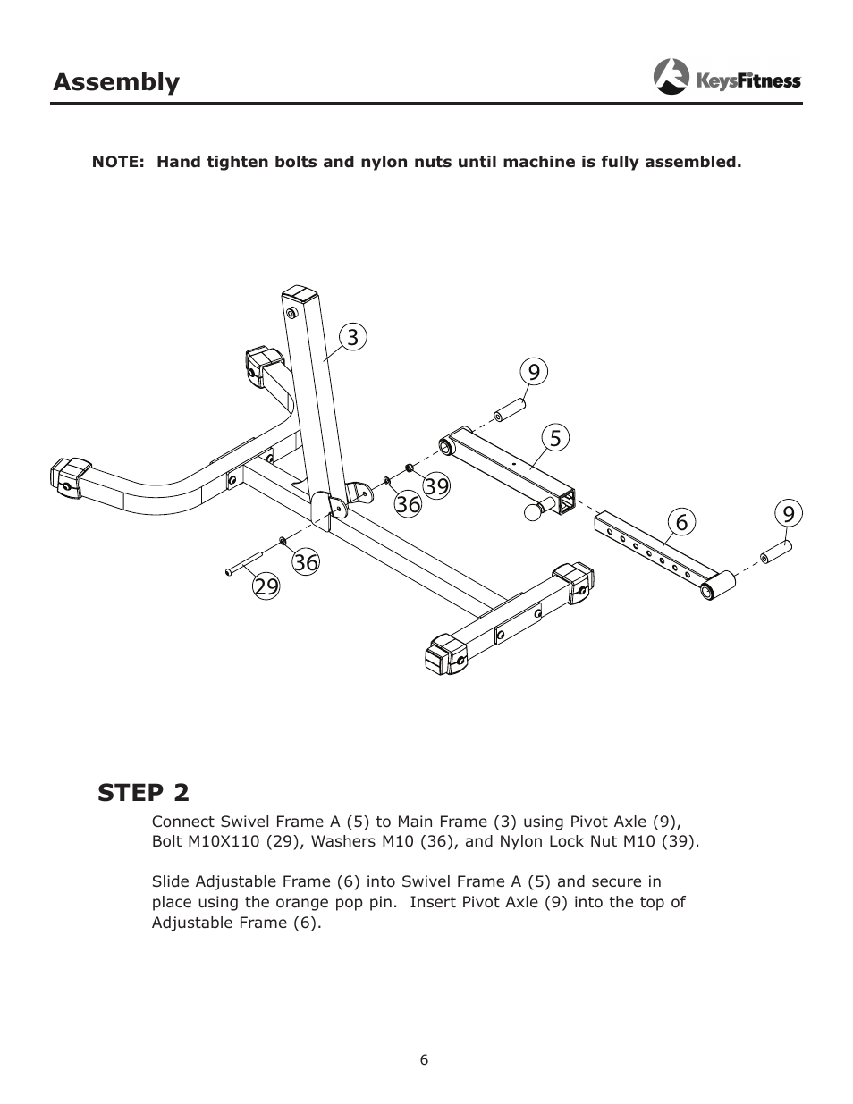 Keys Fitness Adjustable Hyperextension KF-AH User Manual | Page 6 / 15