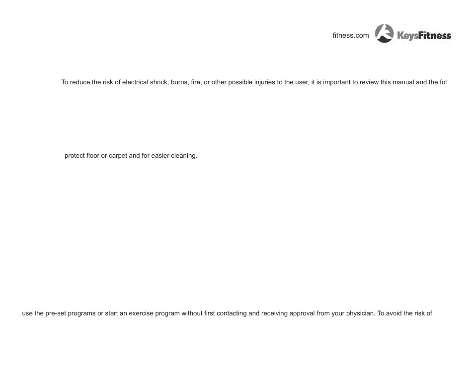 Keys Fitness KF-E4.0 User Manual | Page 3 / 36