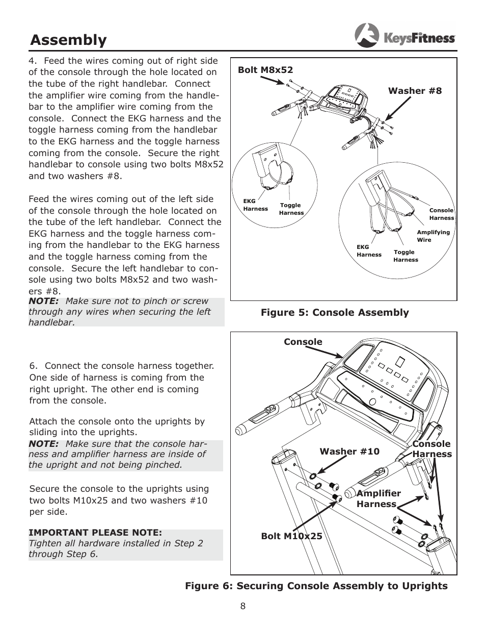 Assembly | Keys Fitness KF-3.5T User Manual | Page 8 / 36