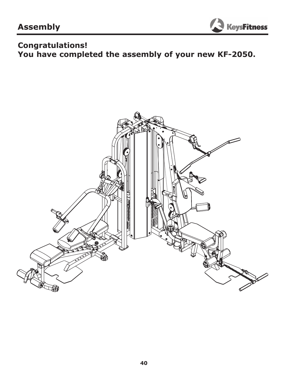Keys Fitness Power System KF-2060 User Manual | Page 40 / 48