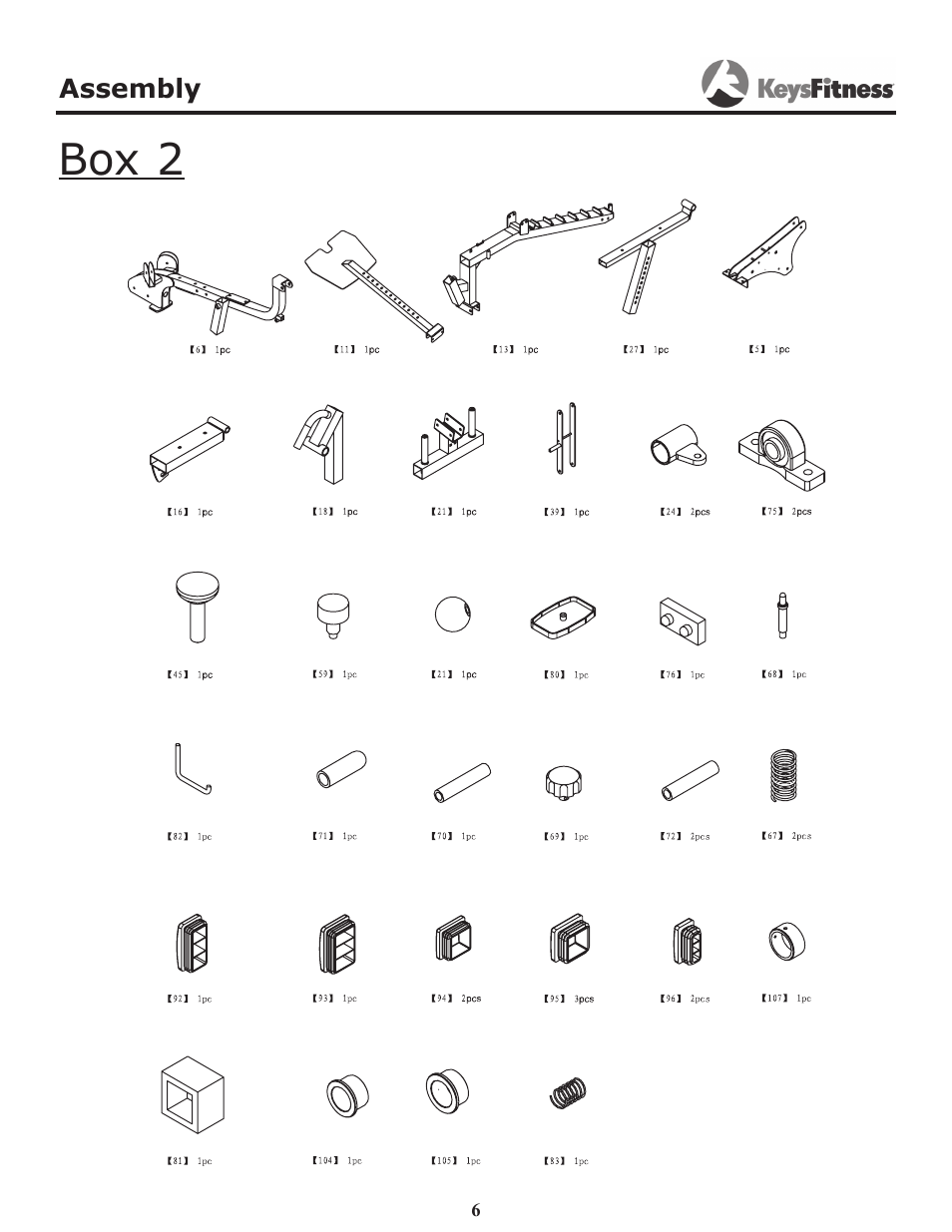 Box 2 | Keys Fitness Power System KF-2060 User Manual | Page 6 / 48