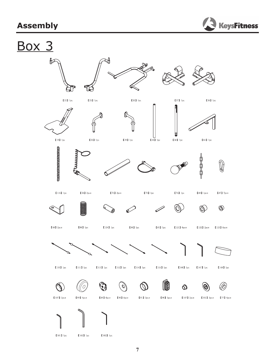 Box 3 | Keys Fitness Power System KF-2060 User Manual | Page 7 / 48