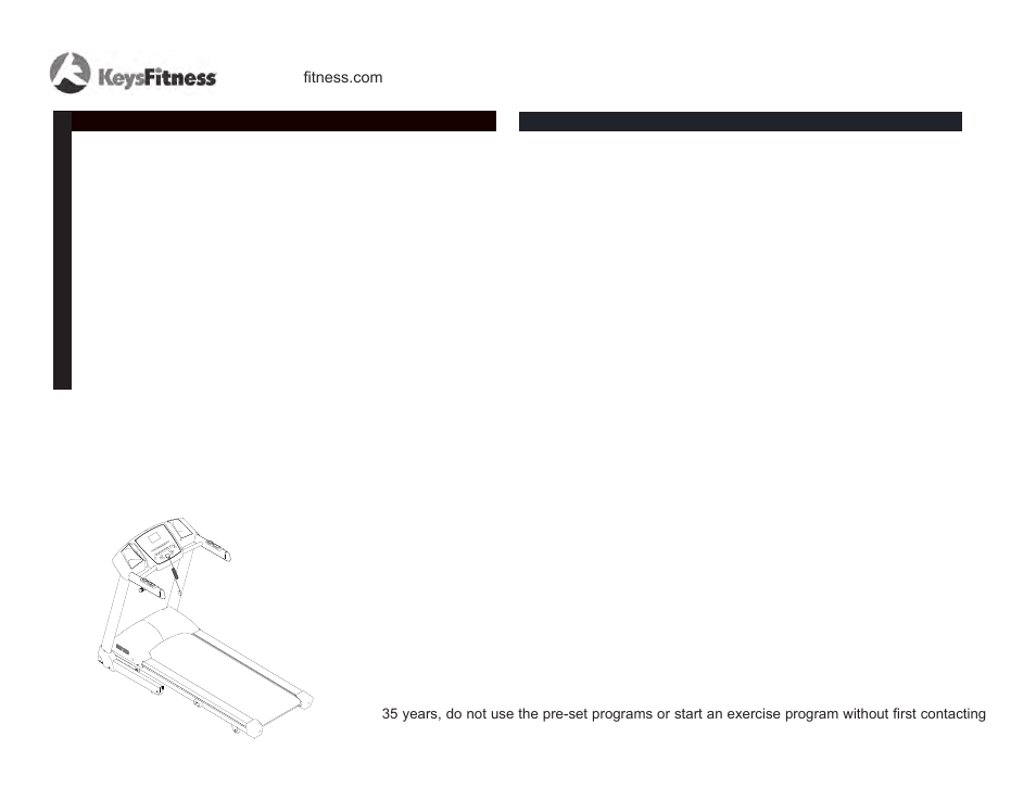 Keys Fitness KF-T6.0 User Manual | Page 2 / 36