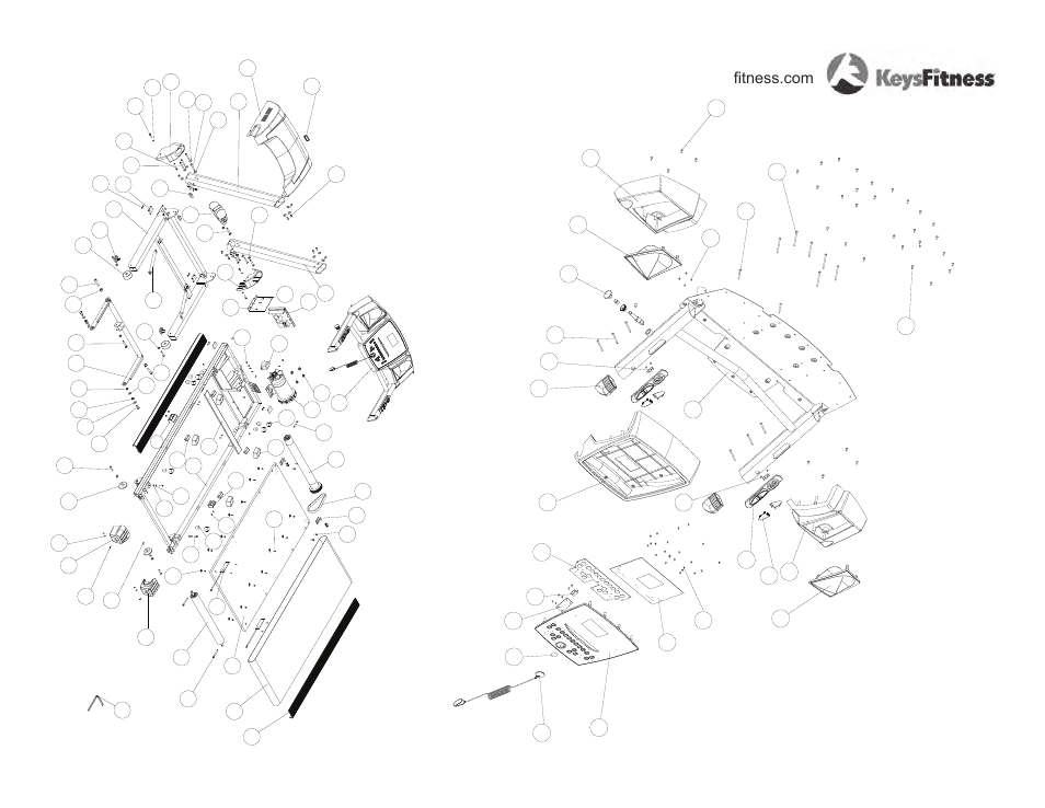 Exploded view | Keys Fitness KF-T6.0 User Manual | Page 33 / 36