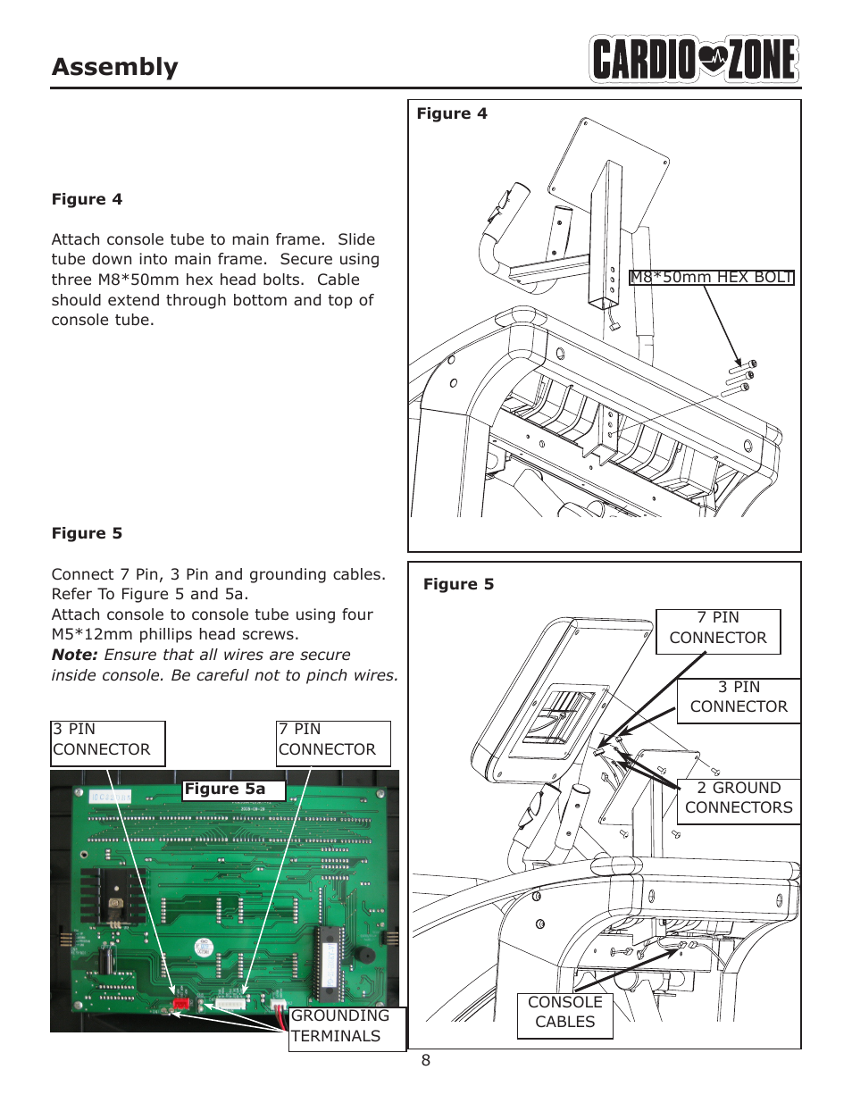 Assembly | Keys Fitness CARDIO ZONE E-CZ400 User Manual | Page 8 / 28