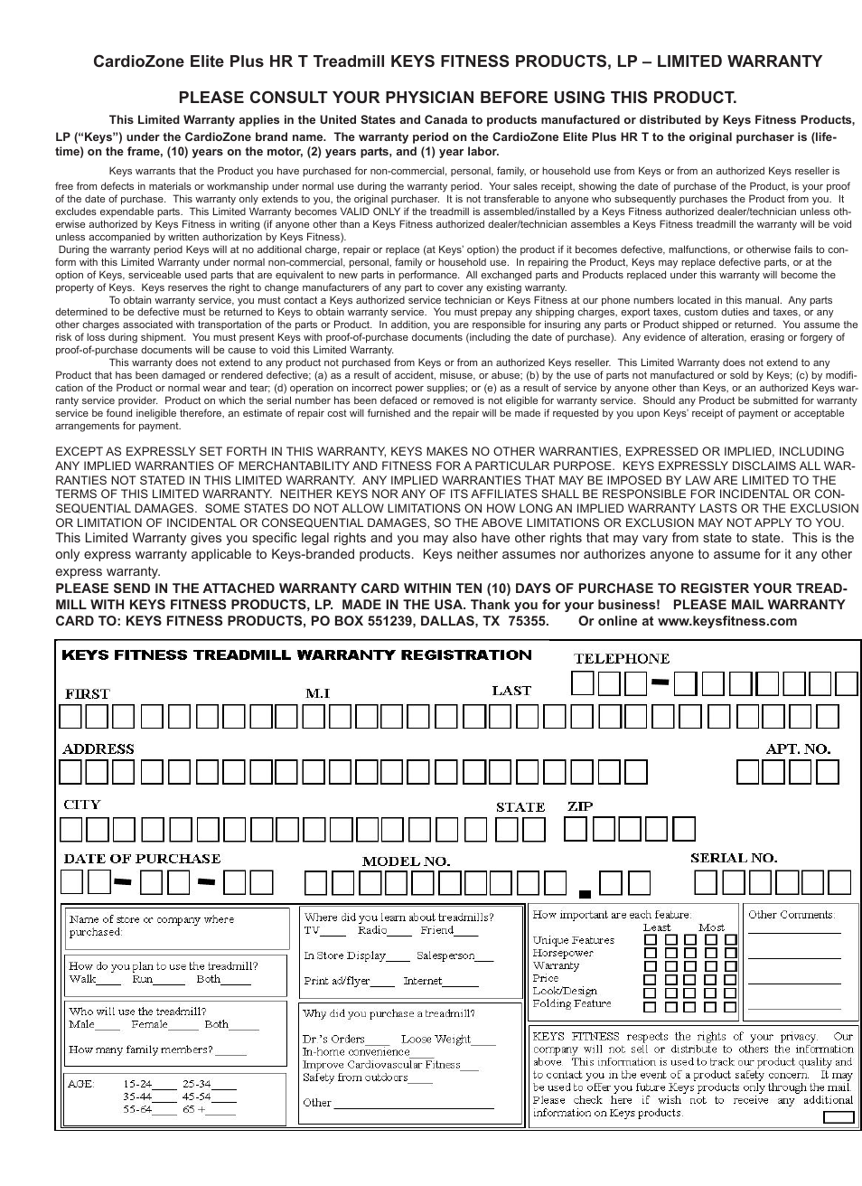 Keys Fitness CZE Plus User Manual | Page 22 / 22