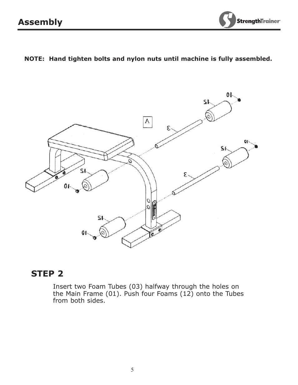 Step 2 assembly | Keys Fitness Strength Trainer ST-MAB User Manual | Page 5 / 9