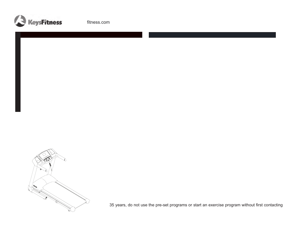 Keys Fitness KF-T4-0 User Manual | Page 2 / 36