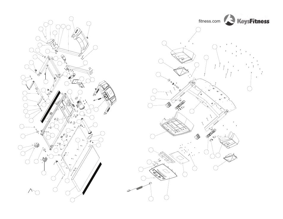 Exploded view | Keys Fitness KF-T4-0 User Manual | Page 33 / 36