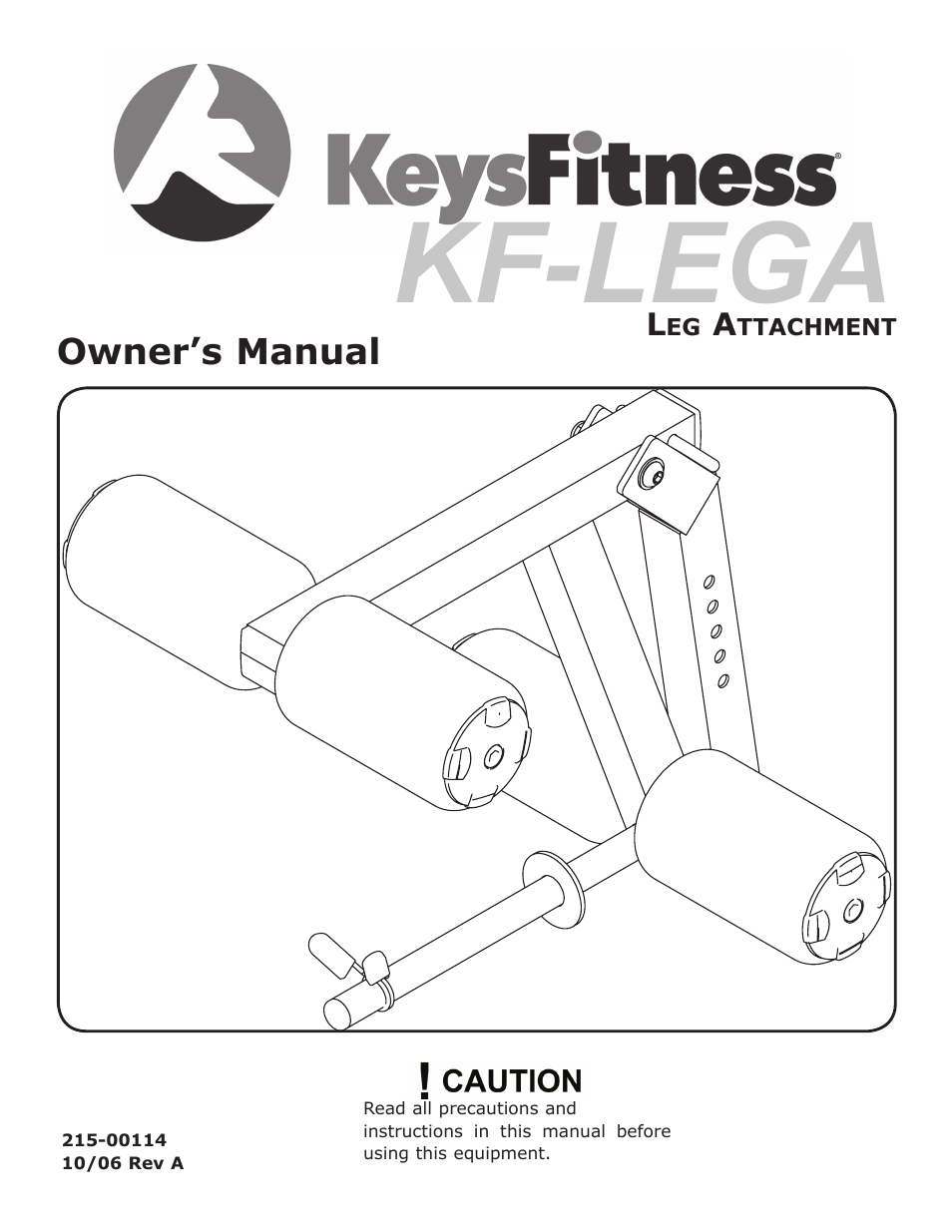 Keys Fitness Leg Attachment KF-LEGA User Manual | 9 pages