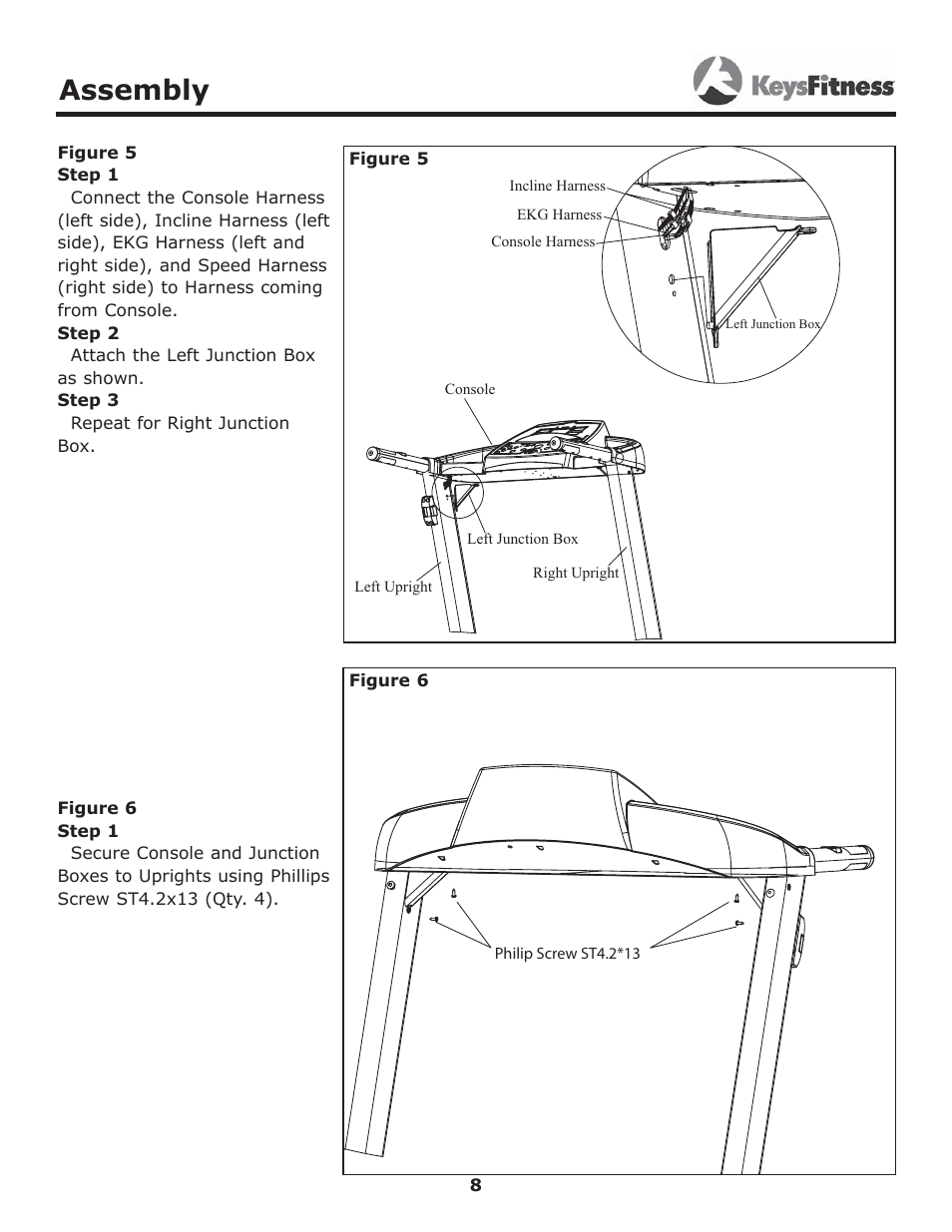 Assembly | Keys Fitness 5600T User Manual | Page 8 / 31