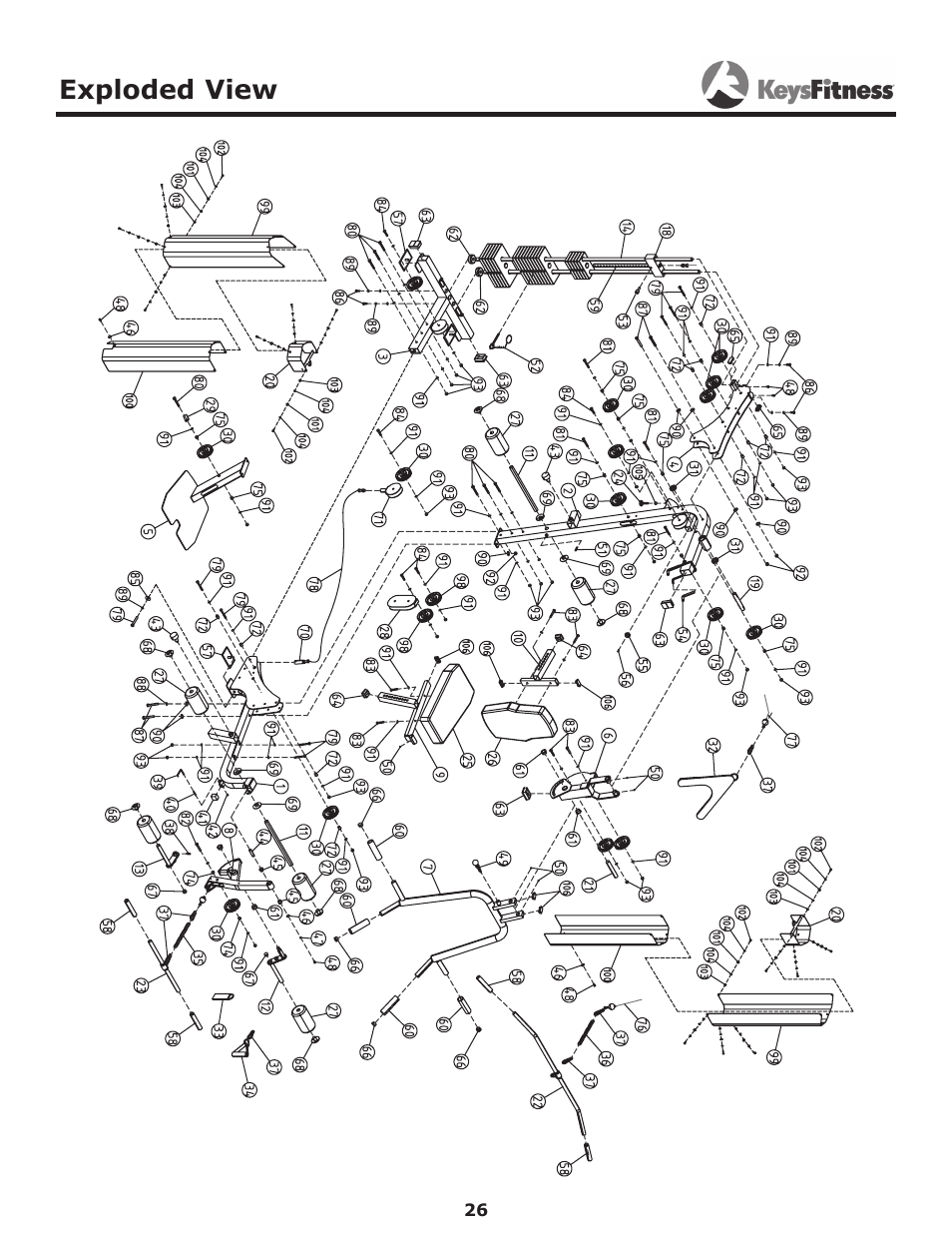 Exploded view | Keys Fitness KF-1560 User Manual | Page 26 / 29