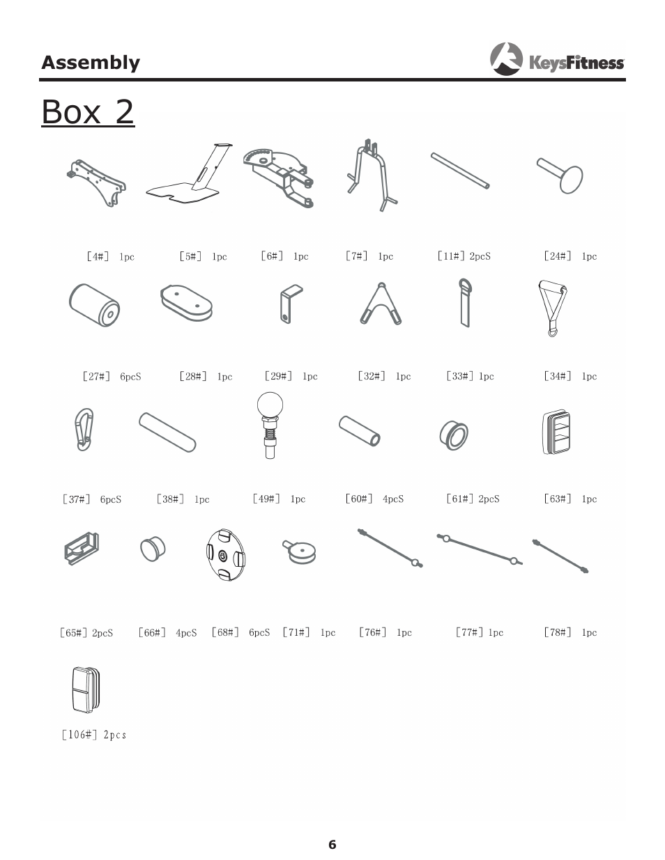 Box 2 | Keys Fitness KF-1560 User Manual | Page 6 / 29