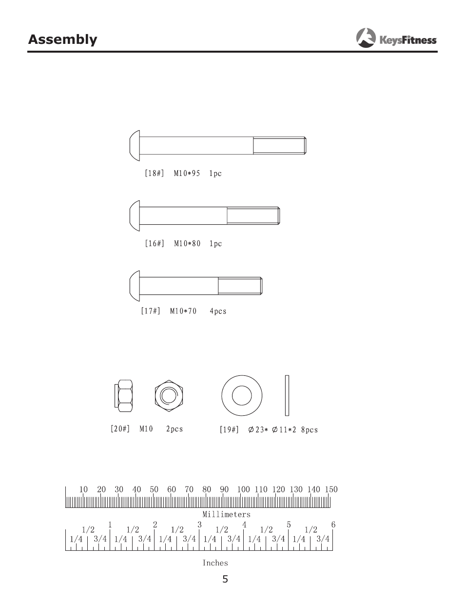 Assembly | Keys Fitness KF-AAB User Manual | Page 5 / 11
