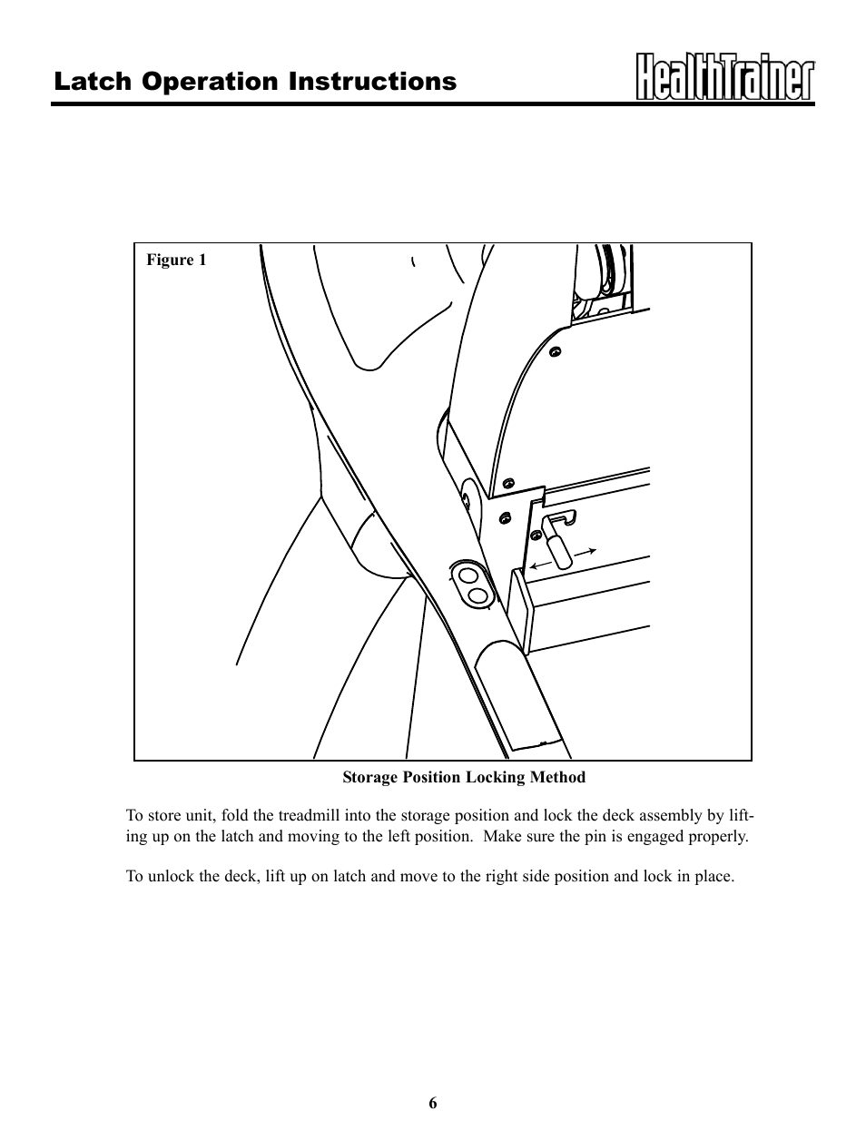 Latch operation instructions | Keys Fitness Health Trainer 702t HT702t User Manual | Page 6 / 25