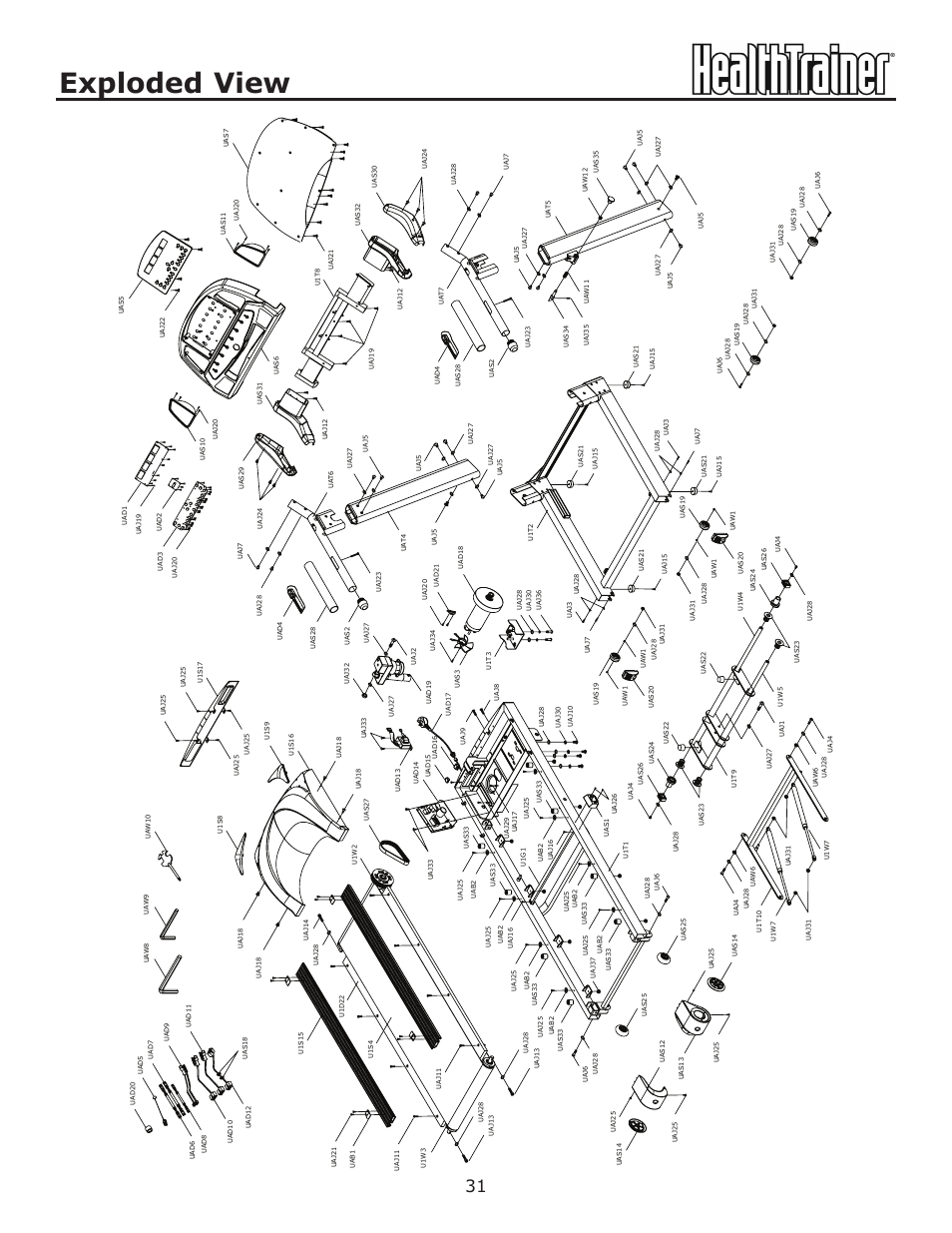 Exploded view | Keys Fitness HT-740T User Manual | Page 31 / 35