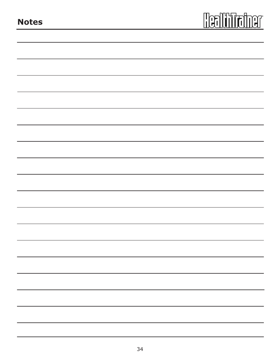Keys Fitness HT-740T User Manual | Page 34 / 35