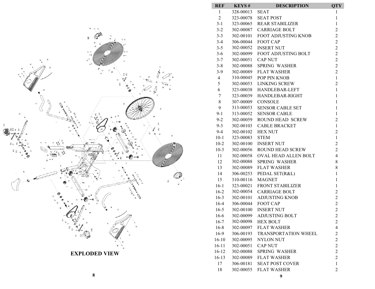 Keys Fitness bicylce User Manual | Page 6 / 10