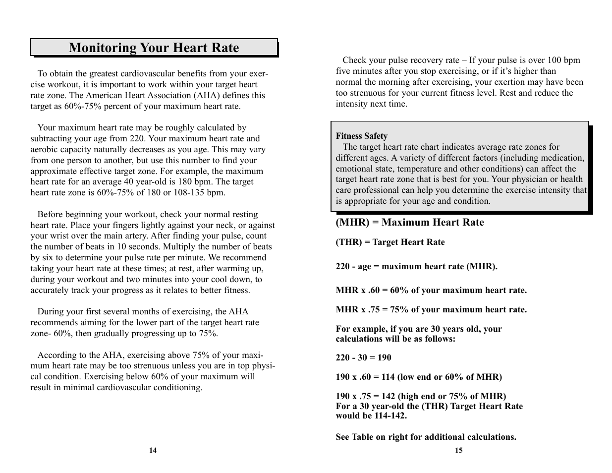 Monitoring your heart rate | Keys Fitness bicylce User Manual | Page 9 / 10