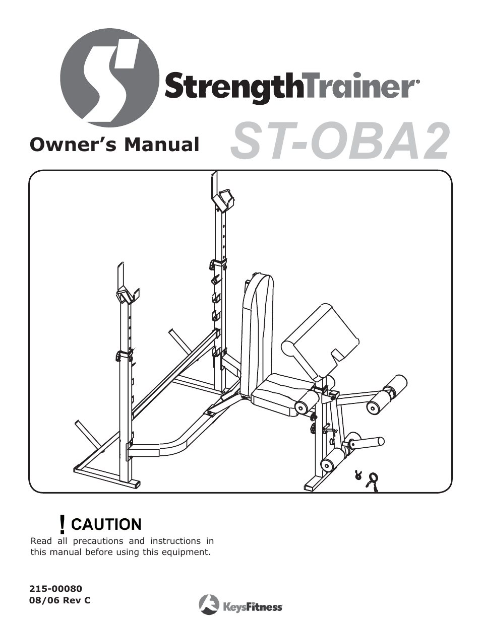 Keys Fitness StrenghtTrainer ST-OBA2 User Manual | 13 pages