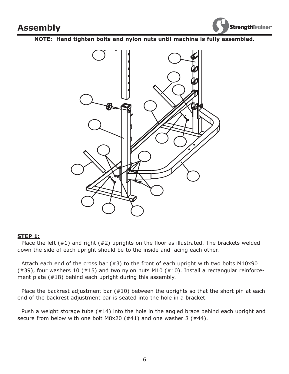 Assembly | Keys Fitness StrenghtTrainer ST-OBA2 User Manual | Page 6 / 13