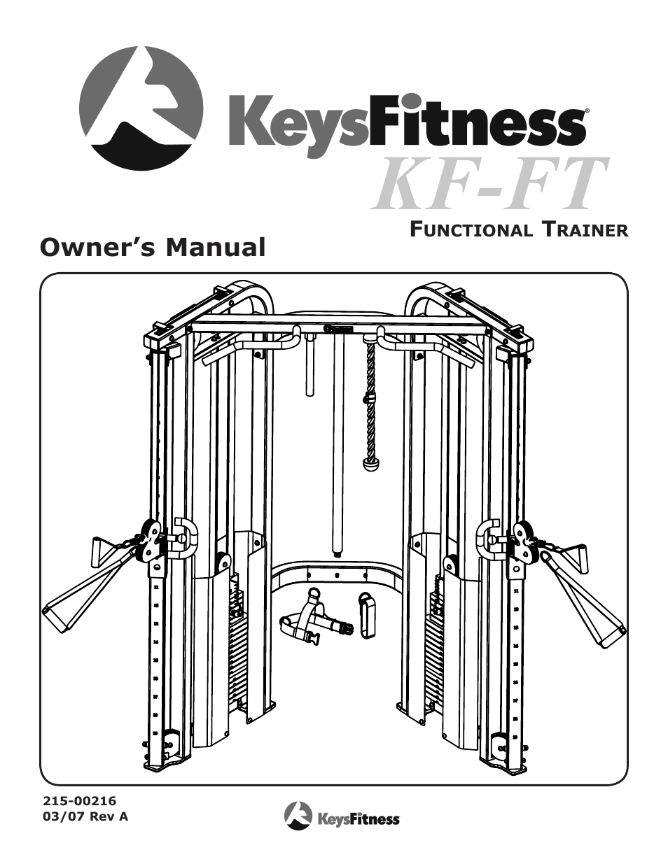 Keys Fitness Functional Trainer KF-FT User Manual | 16 pages