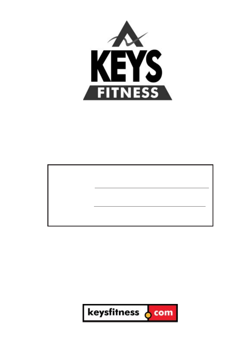 Keys Fitness Discovery 320 DCV320 User Manual | 20 pages