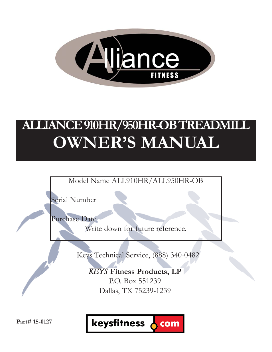 Keys Fitness 910HR User Manual | 19 pages