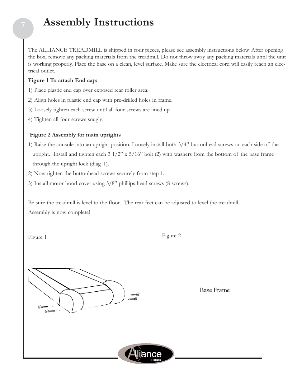 Assembly instructions | Keys Fitness 910HR User Manual | Page 7 / 19